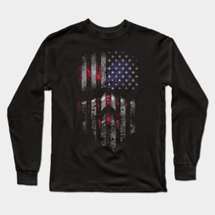 USA Horror Flag Long Sleeve T-Shirt